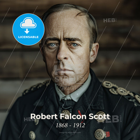 Robert Falcon Scott, 1868 - 1912, British explorer - A Man In A Military Uniform Print Template
