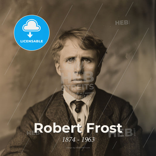 Robert Frost, 1874 - 1963, American poet - A Man In A Suit Print Template