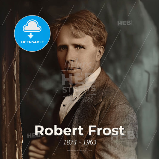 Robert Frost, 1874 - 1963, American poet - A Man In A Suit Print Template