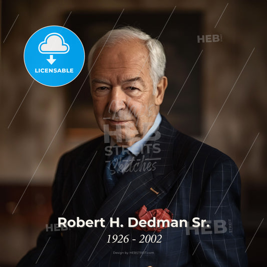 Robert H. Dedman Sr., 1926 - 2002, American hotelier and entrepreneur - A Man In A Suit Print Template