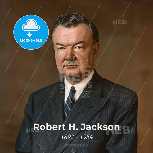 Robert H. Jackson, 1892 - 1954, American lawyer and jurist - A Man In A Suit Print Template