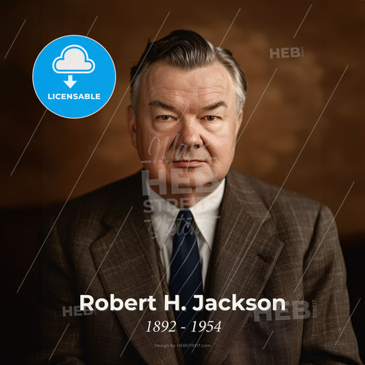 Robert H. Jackson, 1892 - 1954, American lawyer and jurist - A Man In A Suit And Tie Print Template