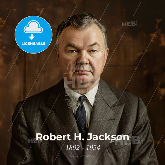 Robert H. Jackson, 1892 - 1954, American lawyer and jurist - A Man In A Suit Print Template