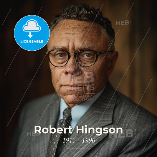 Robert Hingson, 1913 - 1996, American anesthesiologist - A Man In A Suit And Tie Print Template