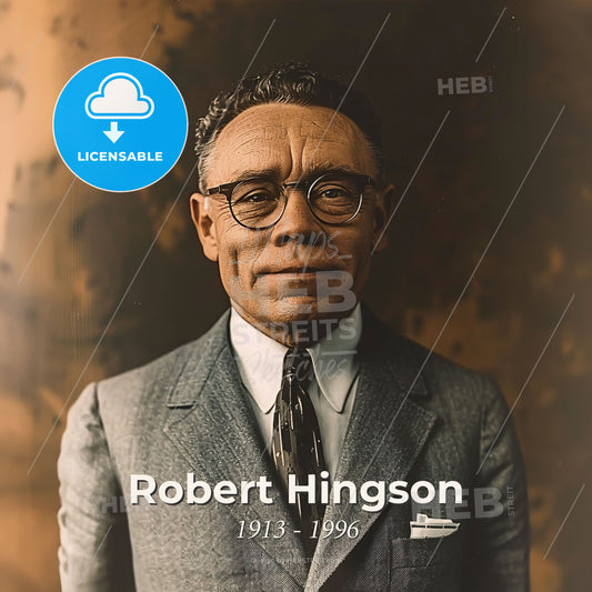 Robert Hingson, 1913 - 1996, American anesthesiologist - A Man In A Suit And Tie Print Template