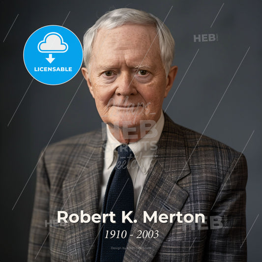 Robert K. Merton, 1910 - 2003, American sociologist - An Old Man In A Suit Print Template