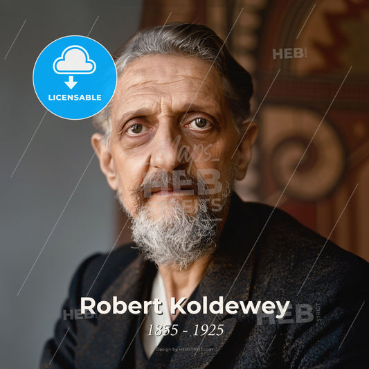 Robert Koldewey, 1855 - 1925, German archaeologist - A Man With A Beard Print Template