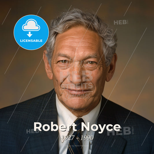 Robert Noyce, 1927 - 1990, American physicist and entrepreneur - A Man In A Suit And Tie Print Template