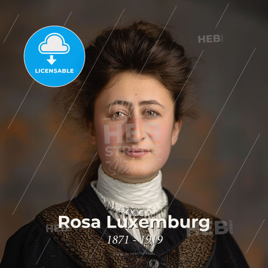 Rosa Luxemburg, 1871 - 1919, Polish-German revolutionary - A Woman In A Black And Gold Dress Print Template