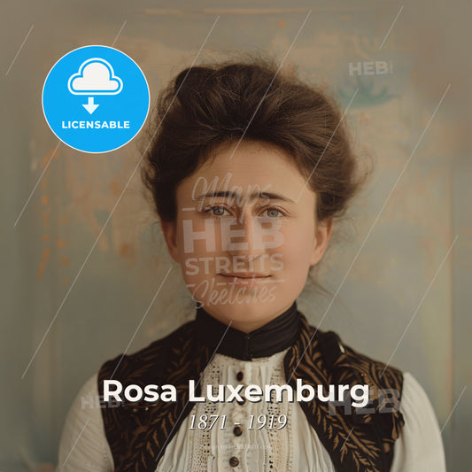 Rosa Luxemburg, 1871 - 1919, Polish-German revolutionary - A Woman In A White Shirt Print Template
