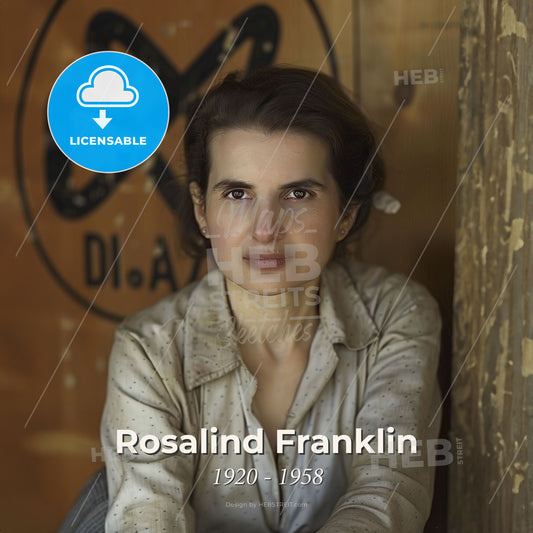 Rosalind Franklin, 1920 - 1958, British biophysicist - A Woman Sitting In A Chair Print Template