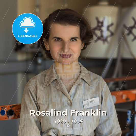Rosalind Franklin, 1920 - 1958, British biophysicist - A Woman In A Factory Print Template
