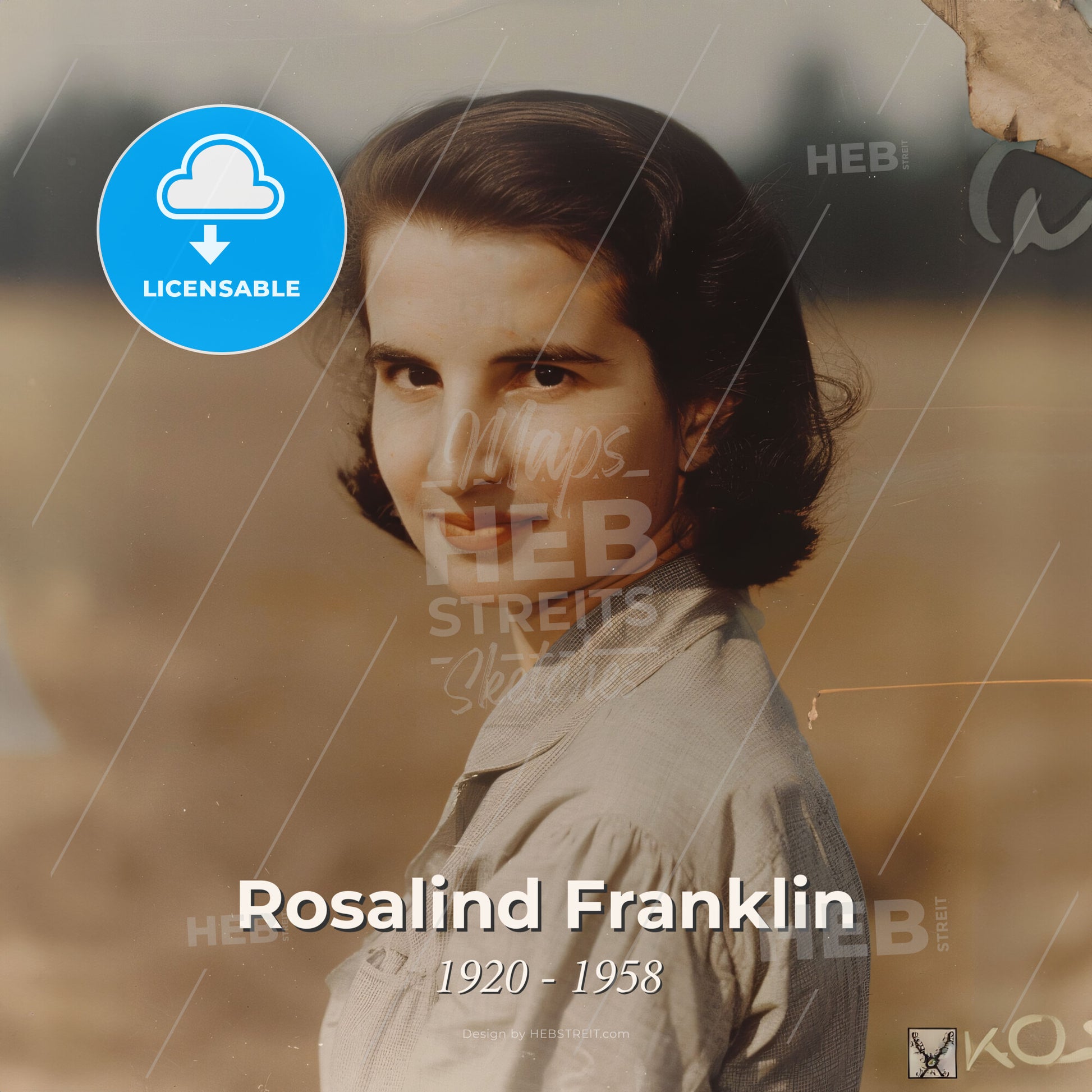 Rosalind Franklin, 1920 - 1958, British biophysicist - A Woman Smiling At The Camera Print Template