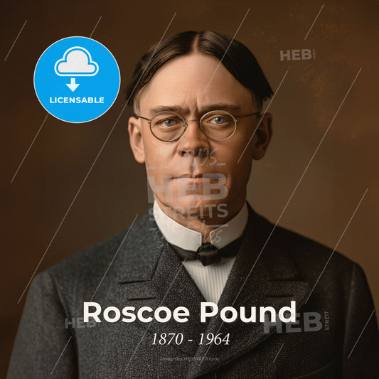 Roscoe Pound, 1870 - 1964, American legal scholar - A Man In A Suit And Glasses Print Template