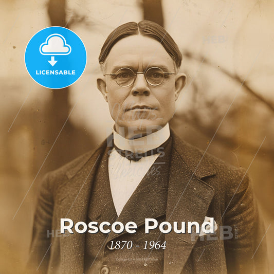 Roscoe Pound, 1870 - 1964, American legal scholar - A Man In A Suit And Glasses Print Template