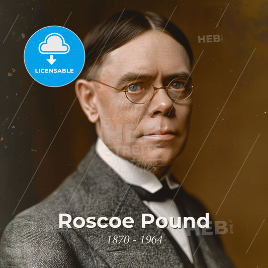 Roscoe Pound, 1870 - 1964, American legal scholar - A Man In A Suit And Glasses Print Template