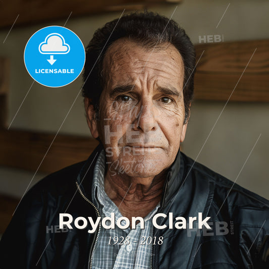 Roydon Clark, 1928 - 2018, American stuntman and actor - A Man In A Black Jacket Print Template