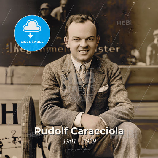 Rudolf Caracciola, 1901 - 1959, German racing driver - A Man Sitting In A Wheelchair Print Template