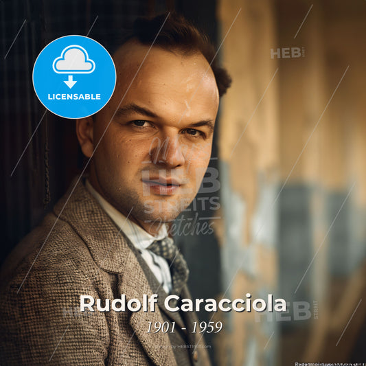 Rudolf Caracciola, 1901 - 1959, German racing driver - A Man In A Suit Print Template