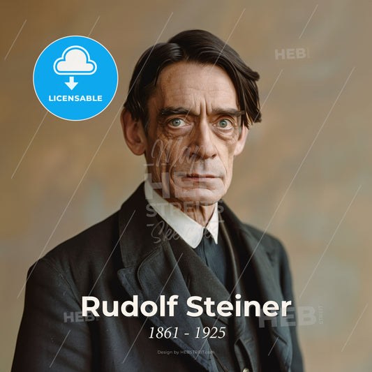 Rudolf Steiner, 1861 - 1925, Austrian philosopher - A Man In A Suit Print Template