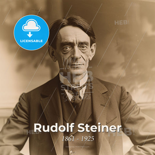 Rudolf Steiner, 1861 - 1925, Austrian philosopher - A Man In A Suit Print Template