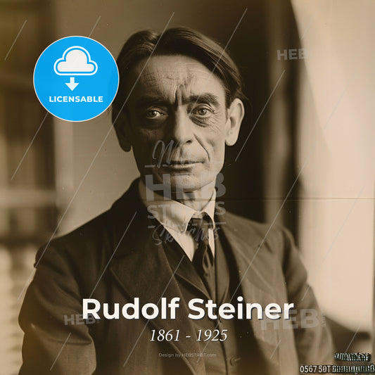 Rudolf Steiner, 1861 - 1925, Austrian philosopher - A Man In A Suit Print Template