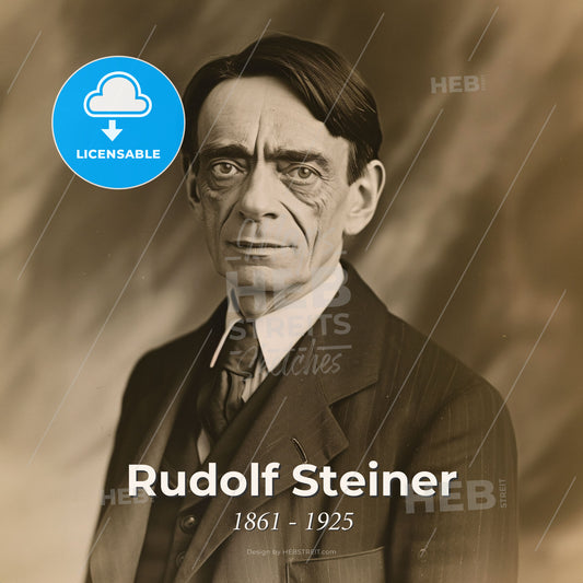Rudolf Steiner, 1861 - 1925, Austrian philosopher - A Man In A Suit And Tie Print Template