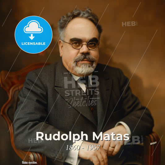 Rudolph Matas, 1860 - 1957, American surgeon - A Man In A Suit And Tie Print Template