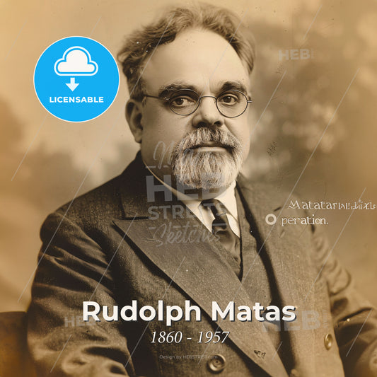 Rudolph Matas, 1860 - 1957, American surgeon - A Man In A Suit And Tie Print Template