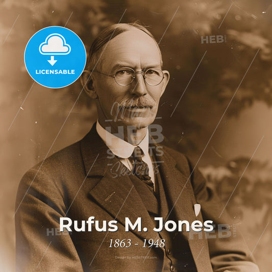 Rufus M. Jones, 1863 - 1948, American Quaker theologian - A Man In A Suit And Tie Print Template