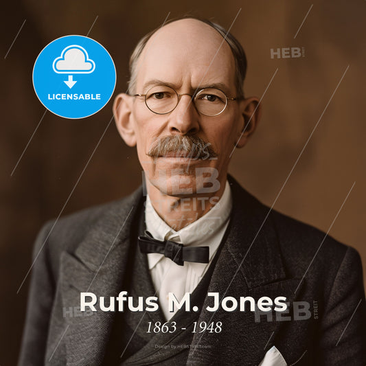 Rufus M. Jones, 1863 - 1948, American Quaker theologian - A Man In A Suit And Glasses Print Template