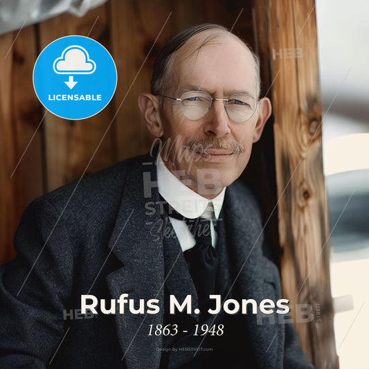 Rufus M. Jones, 1863 - 1948, American Quaker theologian - A Man In A Suit And Tie Print Template