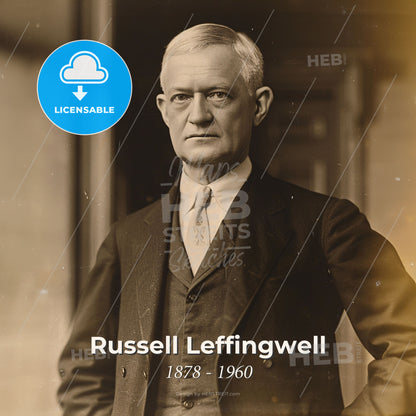 Russell Leffingwell, 1878 - 1960, American banker - A Man In A Suit Print Template