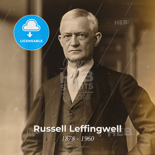 Russell Leffingwell, 1878 - 1960, American banker - A Man In A Suit Print Template