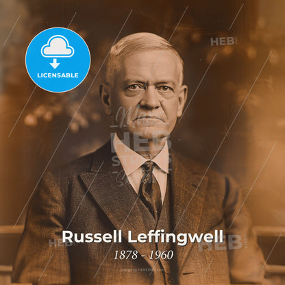 Russell Leffingwell, 1878 - 1960, American banker - A Man In A Suit Print Template