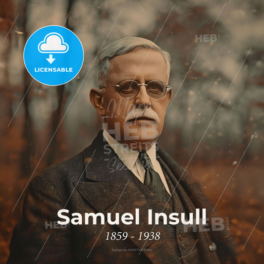 Samuel Insull, 1859 - 1938, American utilities magnate - A Man In A Suit And Tie Print Template