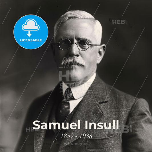Samuel Insull, 1859 - 1938, American utilities magnate - A Man In A Suit And Tie Print Template