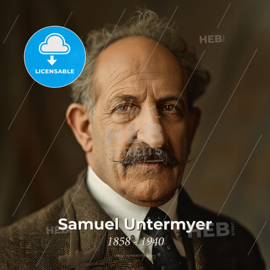 Samuel Untermyer, 1858 - 1940, American lawyer - A Man With A Mustache Print Template