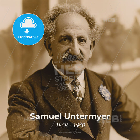 Samuel Untermyer, 1858 - 1940, American lawyer - A Man With A Mustache And A Suit Print Template