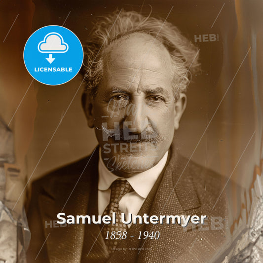Samuel Untermyer, 1858 - 1940, American lawyer - A Man With A Mustache Print Template