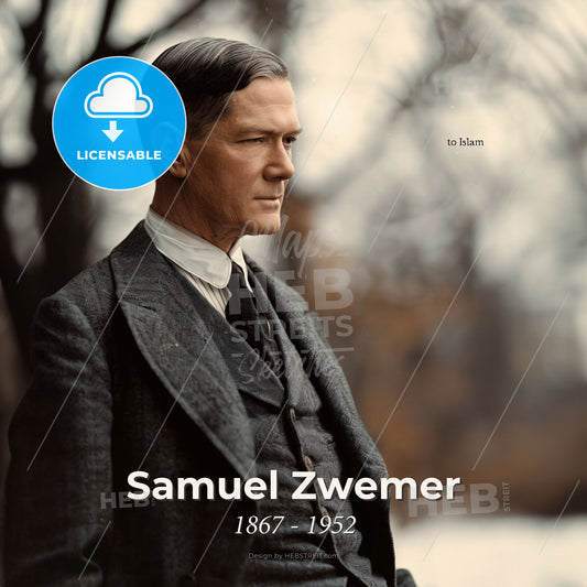 Samuel Zwemer, 1867 - 1952, American missionary - A Man In A Suit Print Template