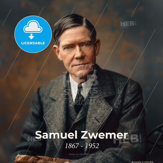 Samuel Zwemer, 1867 - 1952, American missionary - A Man In A Suit Print Template