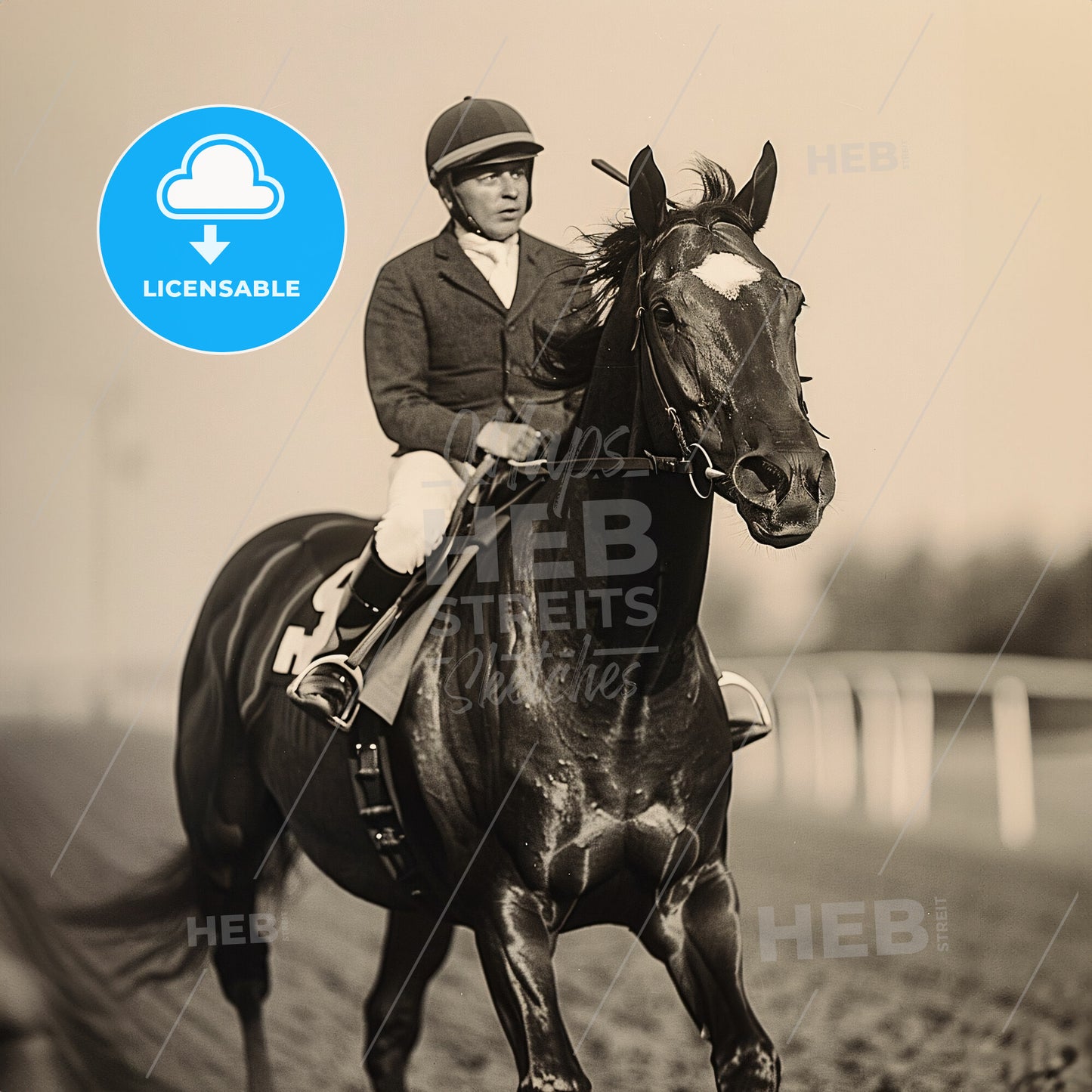 Seabiscuit, 1933 - 1947, American racehorse - A Man Riding A Horse