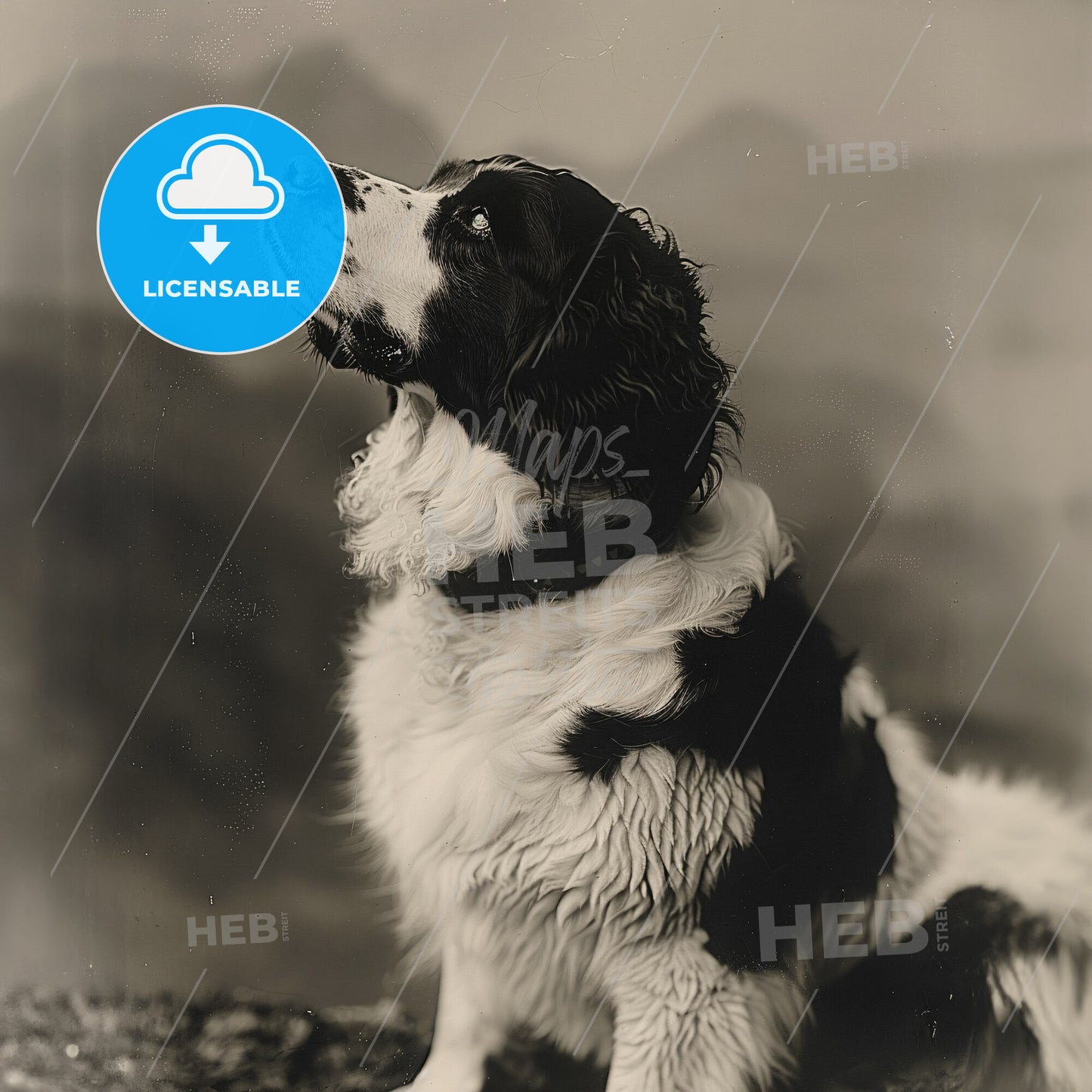 Seaman, 1803 - 1806, Newfoundland dog - A Dog Looking Up To The Sky