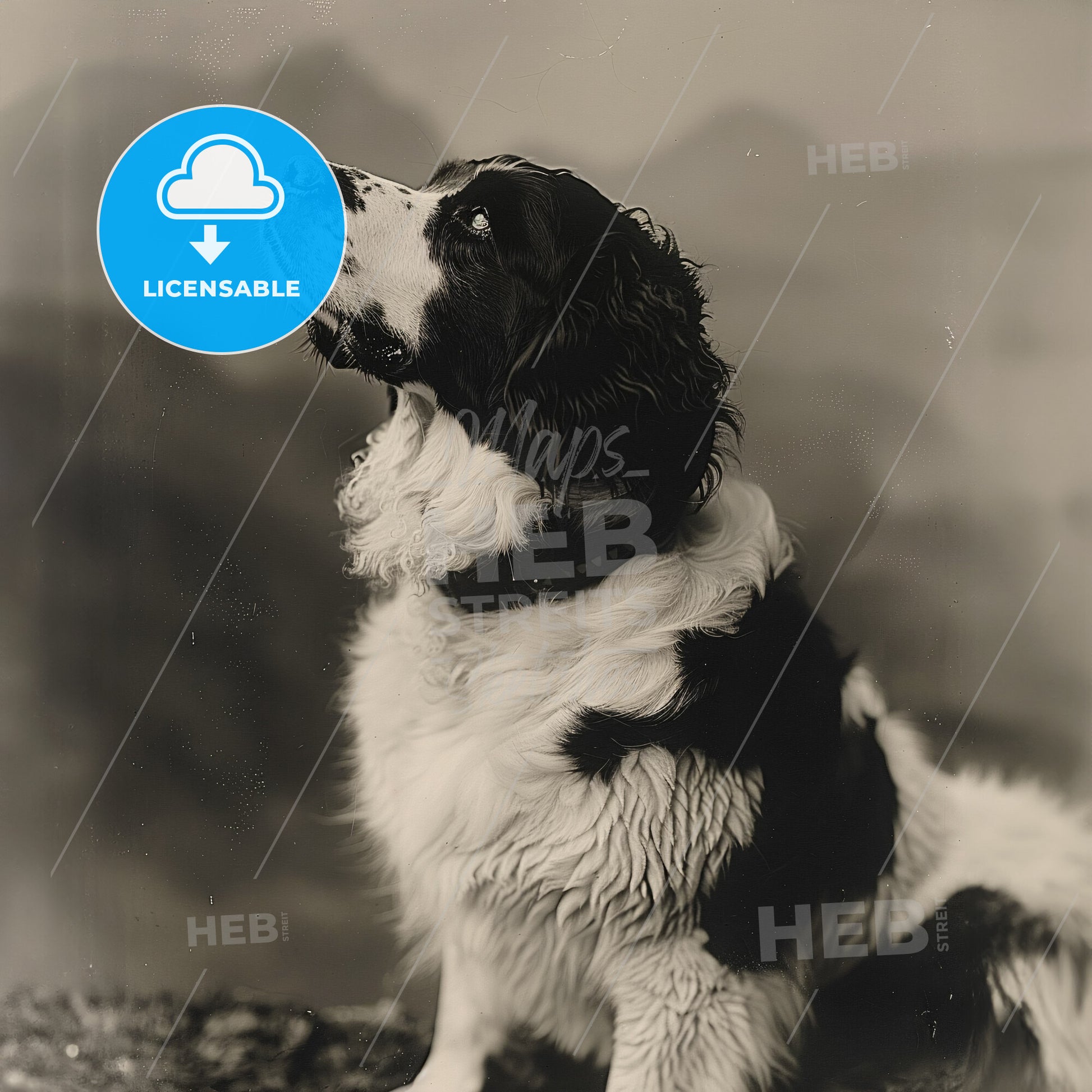 Seaman, 1803 - 1806, Newfoundland dog - A Dog Looking Up To The Sky