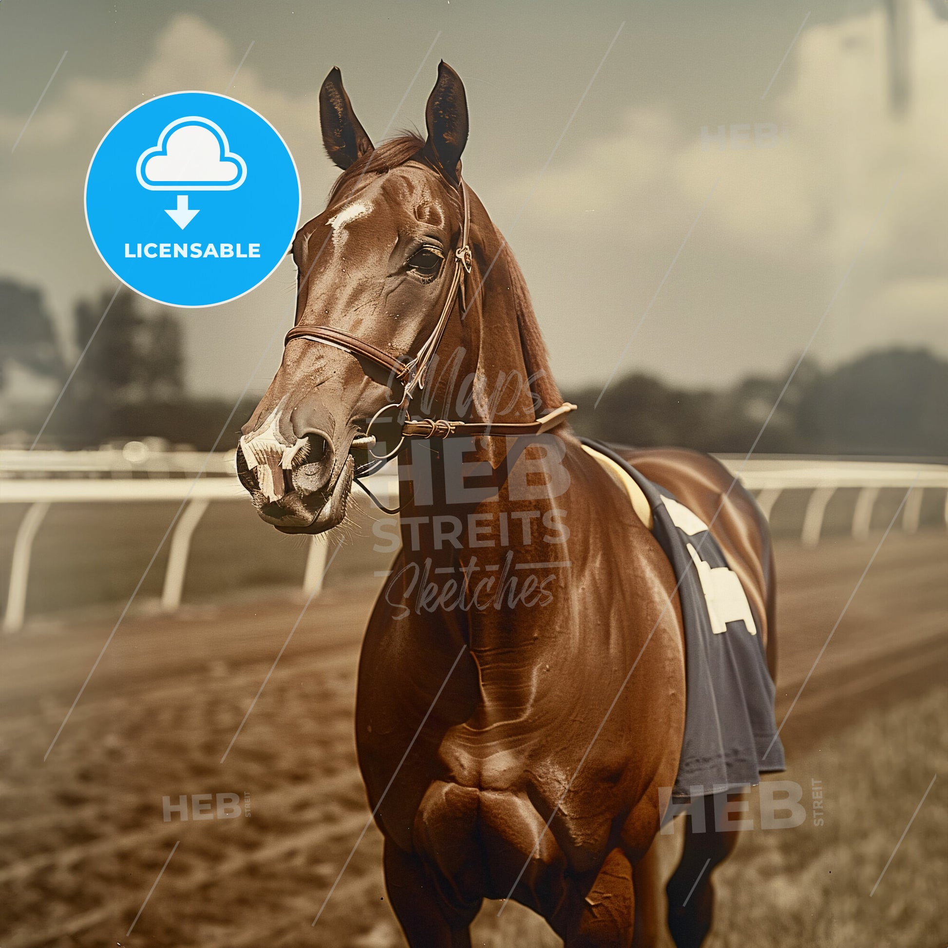 Secretariat, 1970 - 1989, American Thoroughbred racehorse - A Horse With A Blanket On Its Back