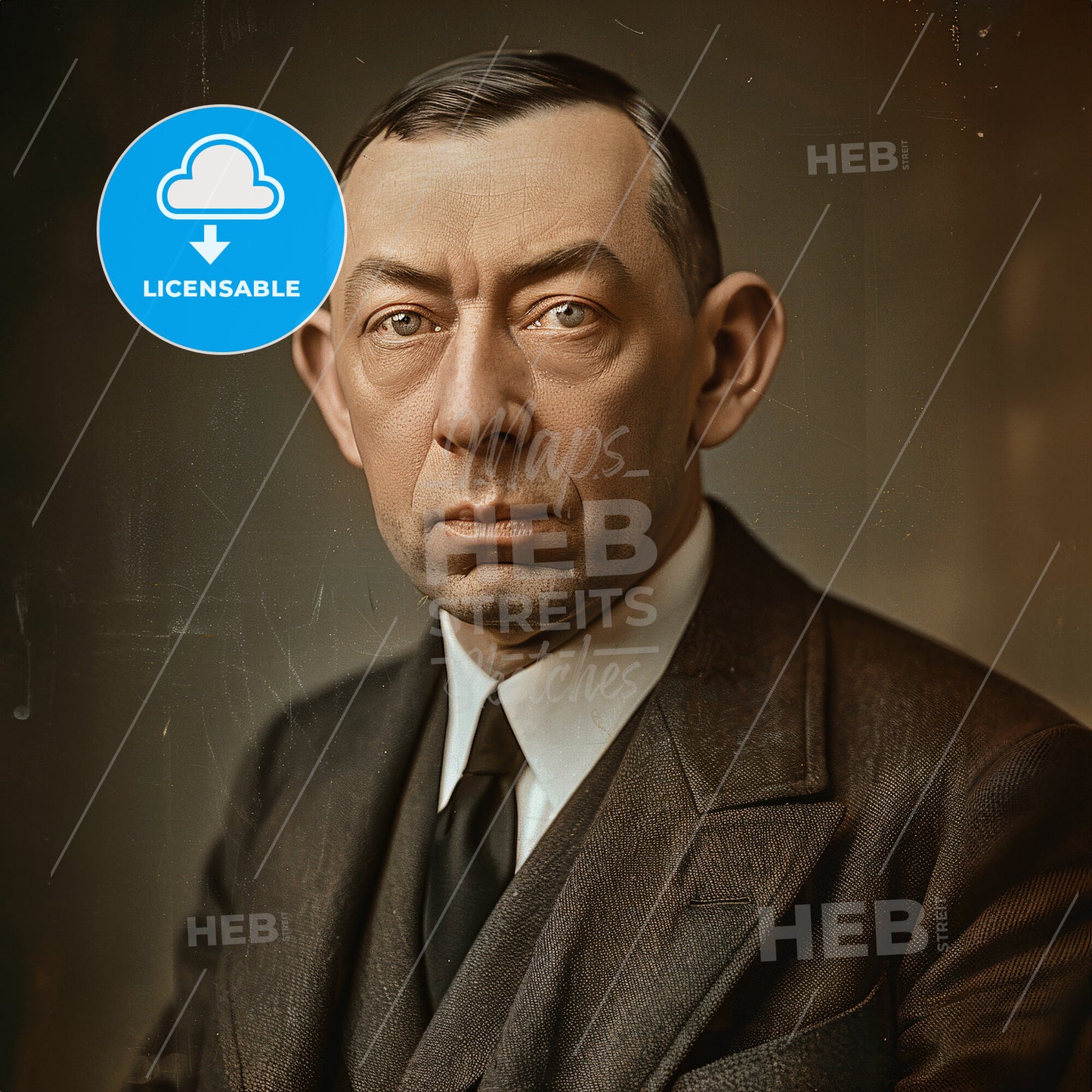Sergei Rachmaninoff, 1873 - 1943, Russian composer and pianist - A Man In A Suit