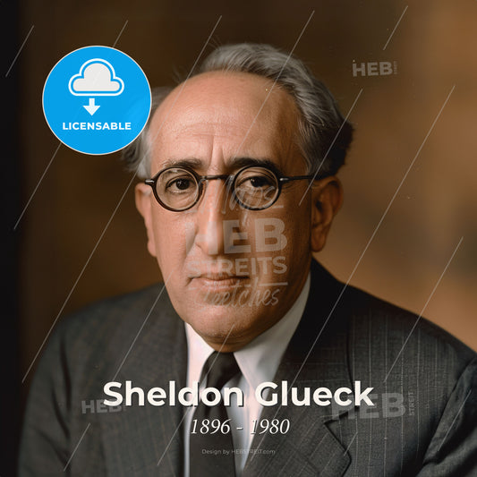 Sheldon Glueck, 1896 - 1980, American criminologist - A Man In A Suit And Tie Print Template