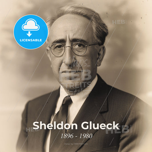 Sheldon Glueck, 1896 - 1980, American criminologist - A Man In A Suit And Tie Print Template