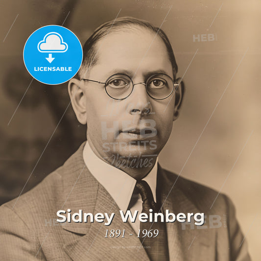 Sidney Weinberg, 1891 - 1969, American investment banker - A Man Wearing Glasses And A Suit Print Template